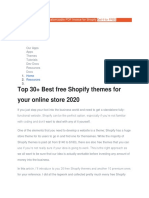 Top 30+ Best Free Shopify Themes For Your Online Store 2020