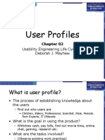 User Profiles and Tasks for System Design