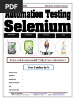 QT Selenium Course Content