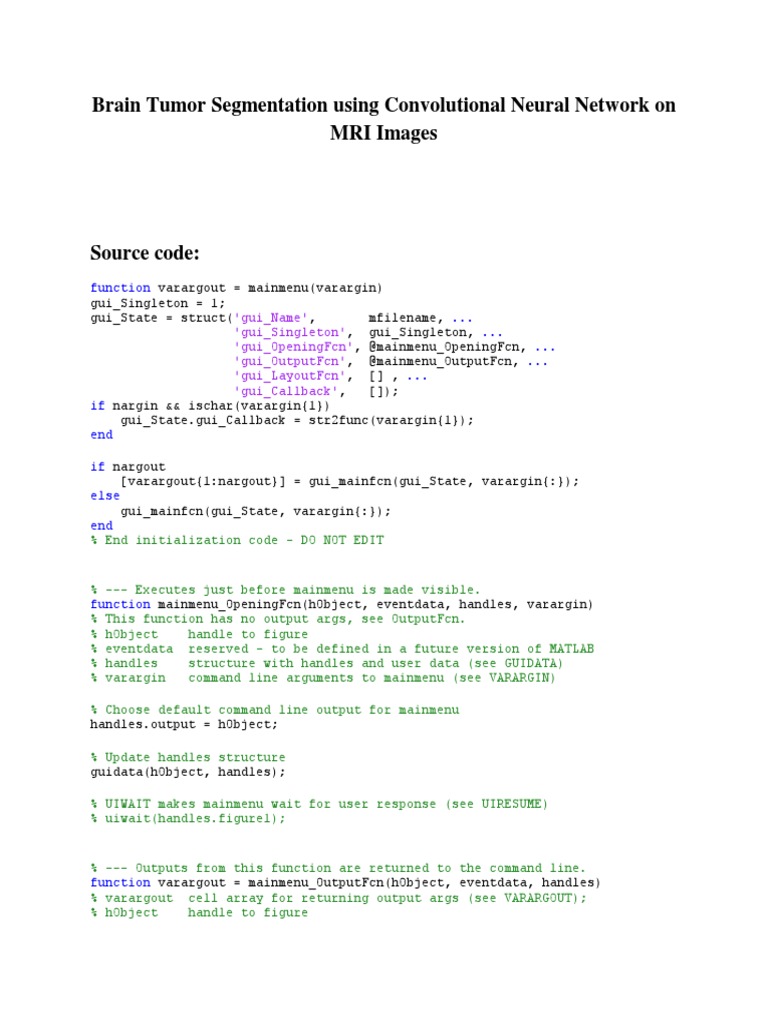 Brain Tumor Segmentation Code | PDF | Object (Computer Science ...