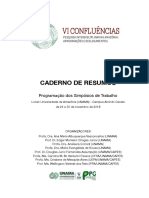 Caderno de Resumos Do 6º Confluências