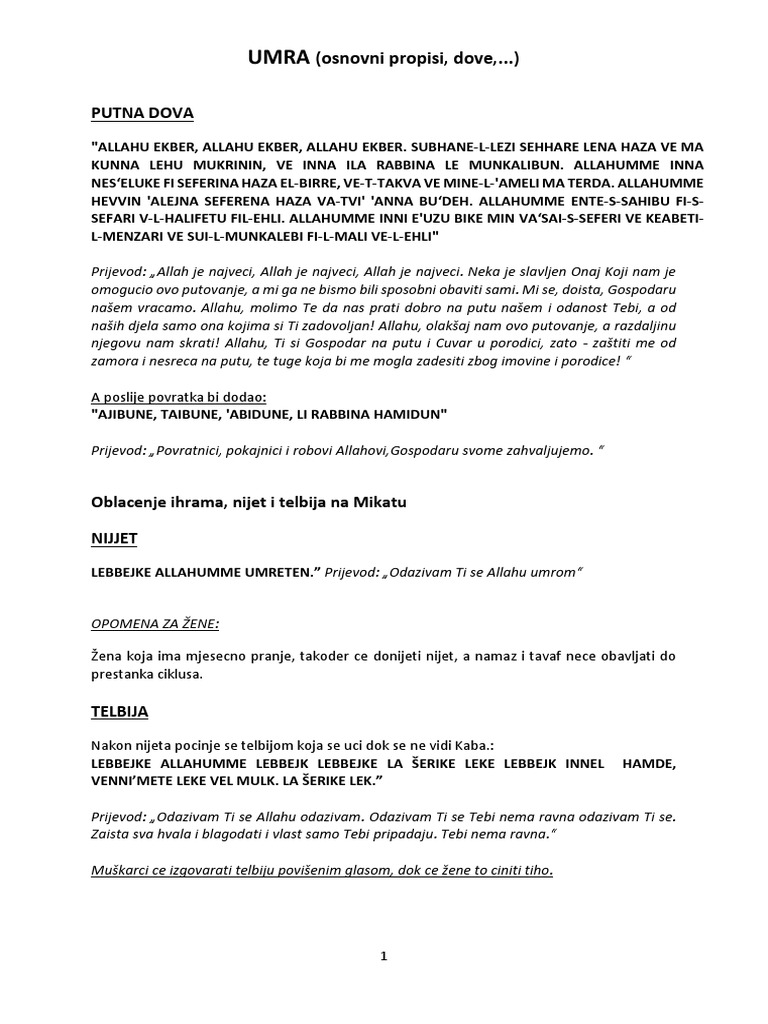 Umra - Propisi | PDF