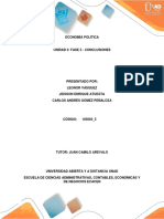 Economía Política Unidad 3: Fase 5 - Conclusiones - Unad.