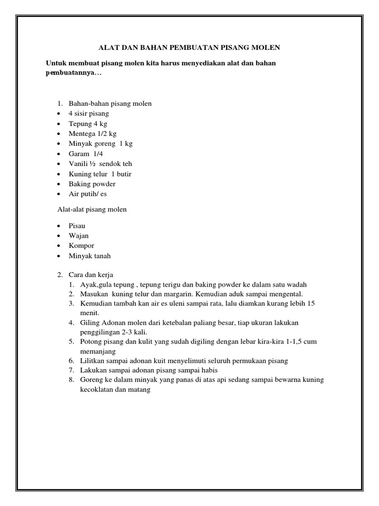 Daftar bahan-bahan untuk gulai pisang dan telur dalam wadah plastik