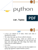 list and truple