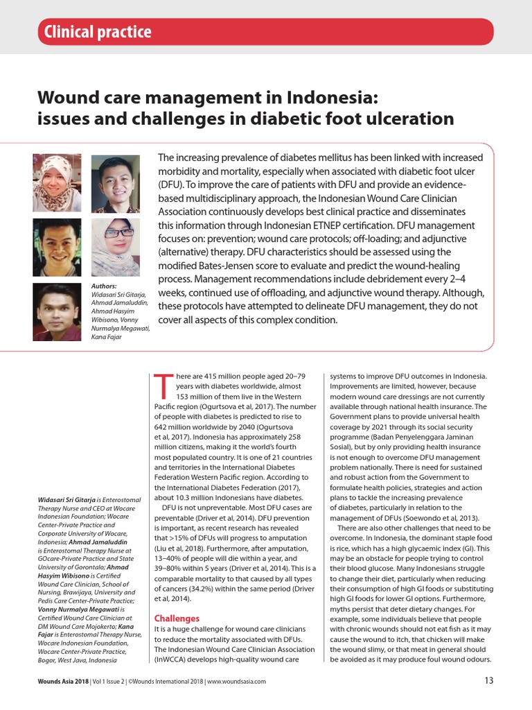 Wound Care Management in Indonesia Issues and Challenges in Diabetic ...