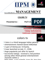 Sales Management: Colors TV Presented To:-Prof V.K.Chhabra