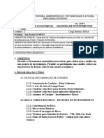 Construção de Cenários Econômicos para Análise de Investimentos