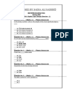 CS302 Digital Logic Design Midterm Exam Questions and Answers