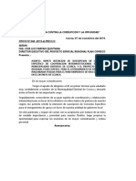 Oficio N°185-Municipalidad de Wanchaq - Solicita Convenio Unidad Formuladora