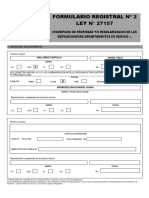 Formulario Registral N°2