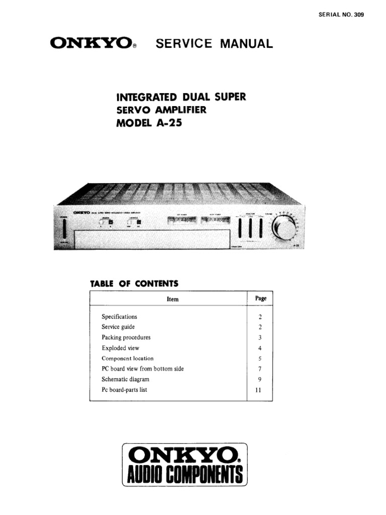 Amplificateur Vintage Onkyo Model A-25 – Gris – Fonctionnel, Bon état