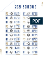 2020 Winnipeg Blue Bombers Schedule