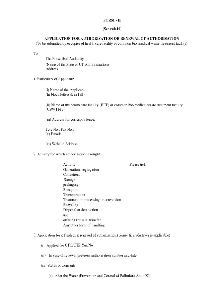 Bmw Authorization Form Pdf Human Impact On The Environment Waste