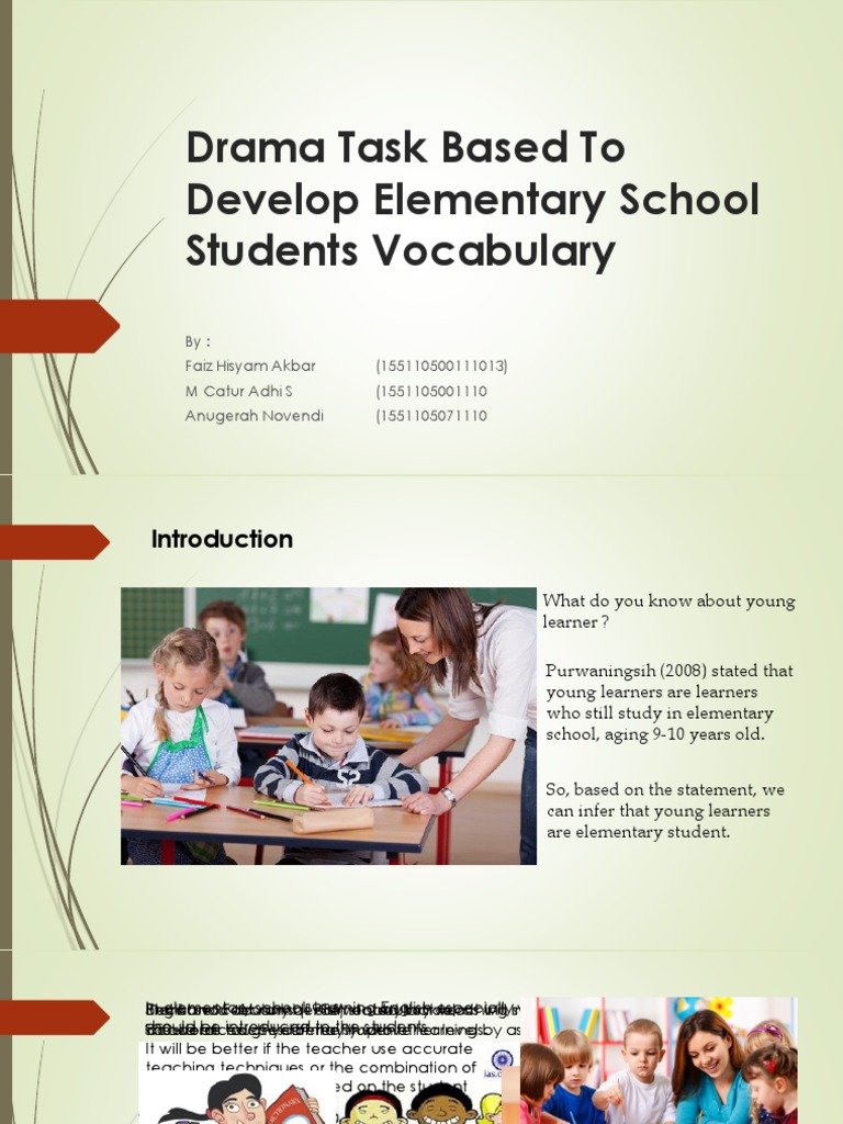 Drama Task Based To Develop Elementary School Students | PDF ...