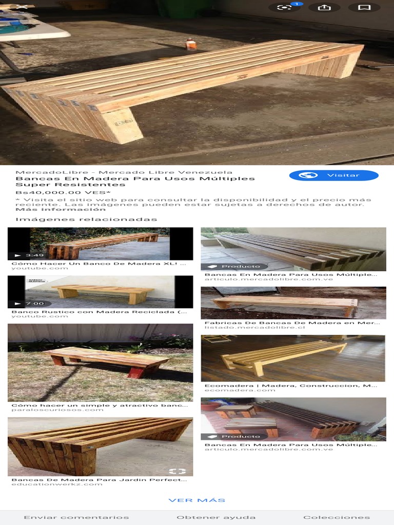 Bancas Madera Resistentes en Venezuela | PDF | Hogar, jardinería y bricolaje, image size:768x1024