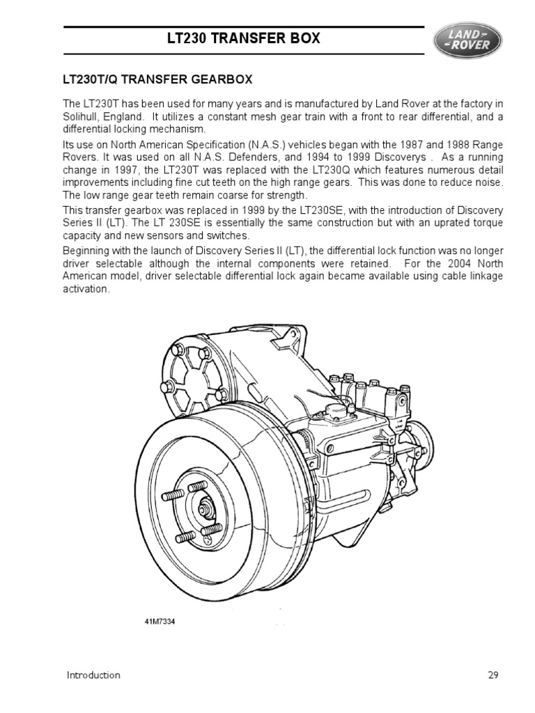 Lt230 Transfer Box Pdf Transmission Mechanics Manual Transmission