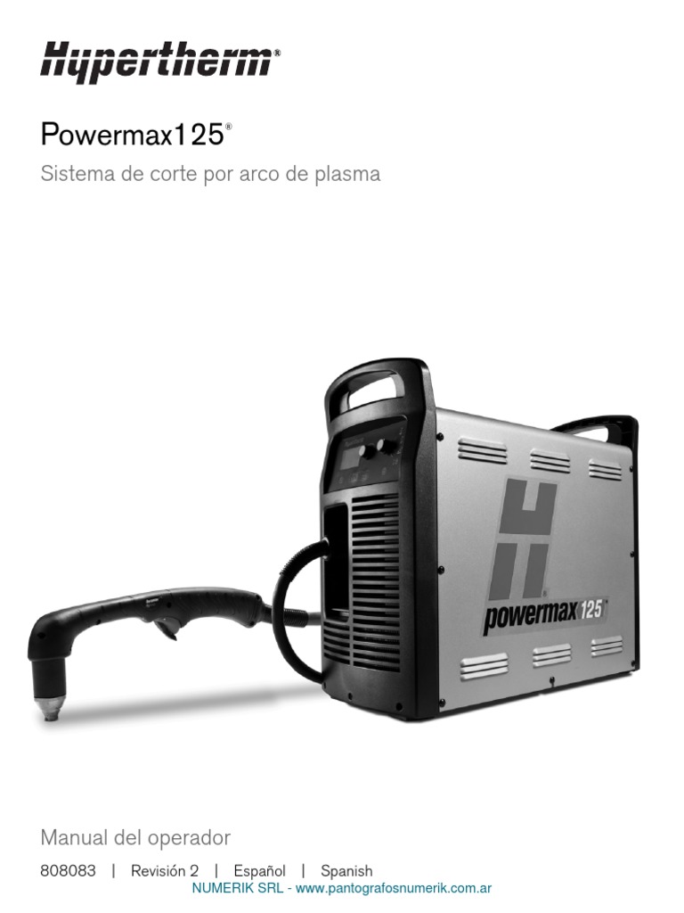 Hypertherm PowerMax125 Manual de Operador Rev2 | PDF | Compatibilidad ...