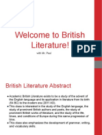 British Literature Introduction PPT (Recovered)
