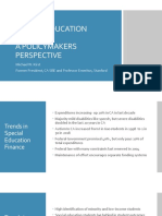 Special Education Finance: A Policymakers Perspective