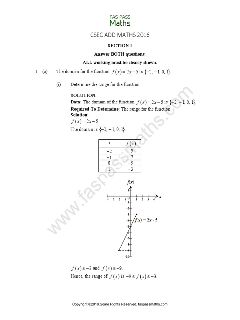 Csec Add Maths May 2016 | PDF | Quadratic Equation | Speed