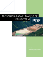 TECNOLogia para El Manejo de Efluentes Mineros