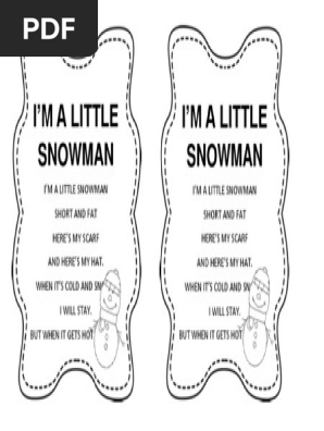 Little Snowman Poem