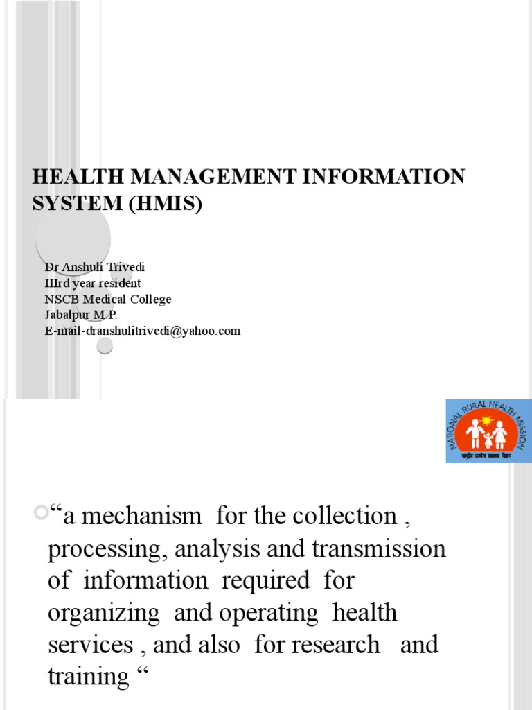 Overview of Health Management Information System | PDF | Health Care ...