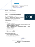 Convocação CACS-FUNDEB 16 e 17 de Dezembro de 2019 Extraordinária