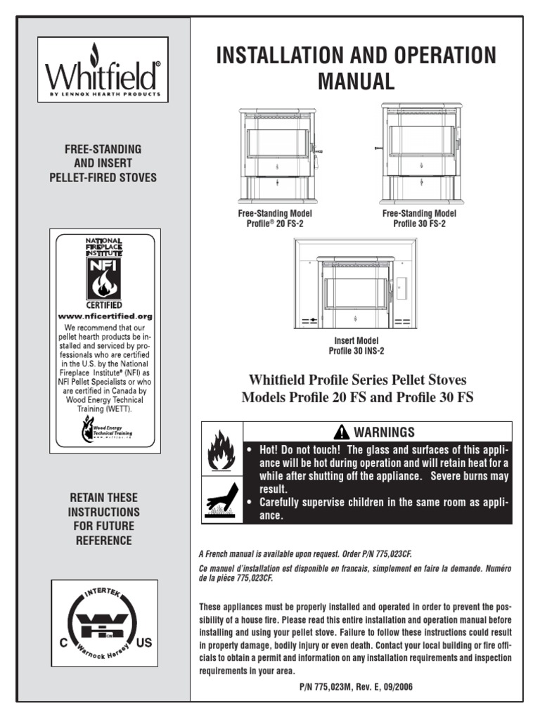 Whitfield Pellet Stoves | PDF | Stove | Fireplace