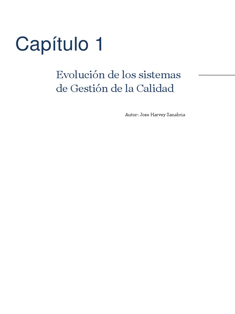 Capitulo - 1 y 2 | PDF | Gestión de la calidad | Calidad (comercial)