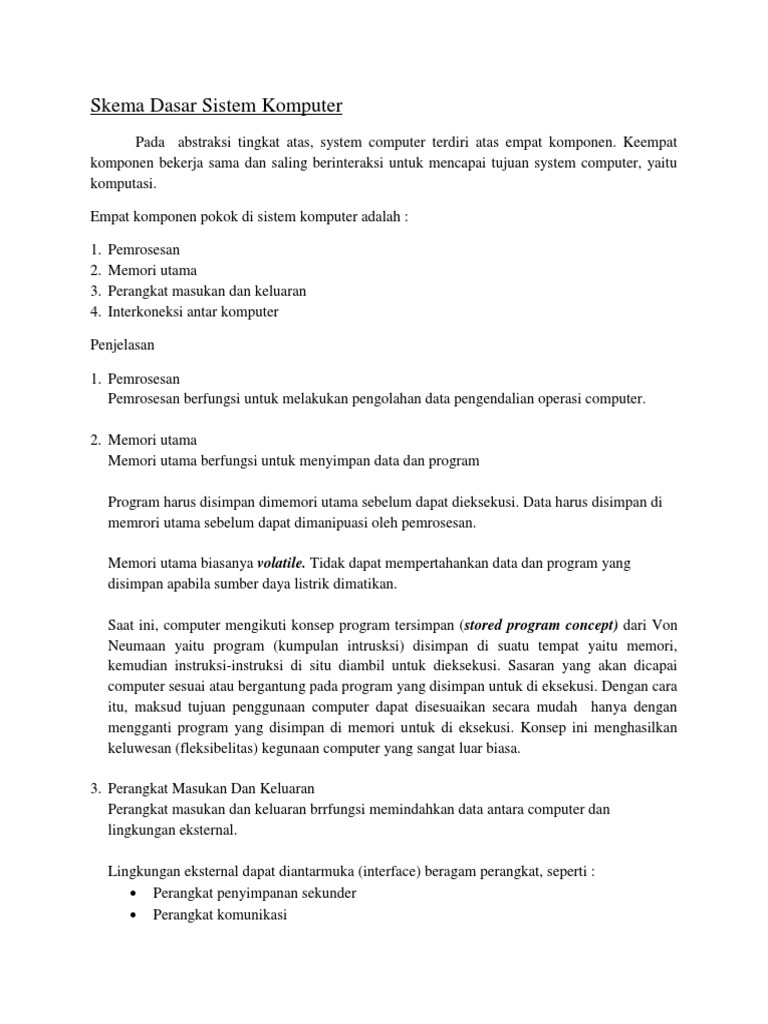 Skema Dasar Sistem Komputer Pdf