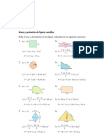 Matematicas Resueltos (Soluciones) Areas y Perimetros 1º ESO