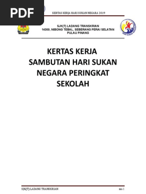 Kertas Kerja Hari Sukan Negara Peringkat Sekolah Pdf