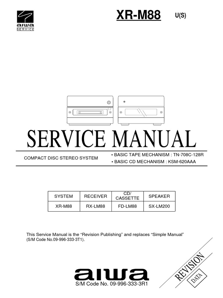 Aiwa XR-M88 | PDF | Distortion | Electrical Engineering