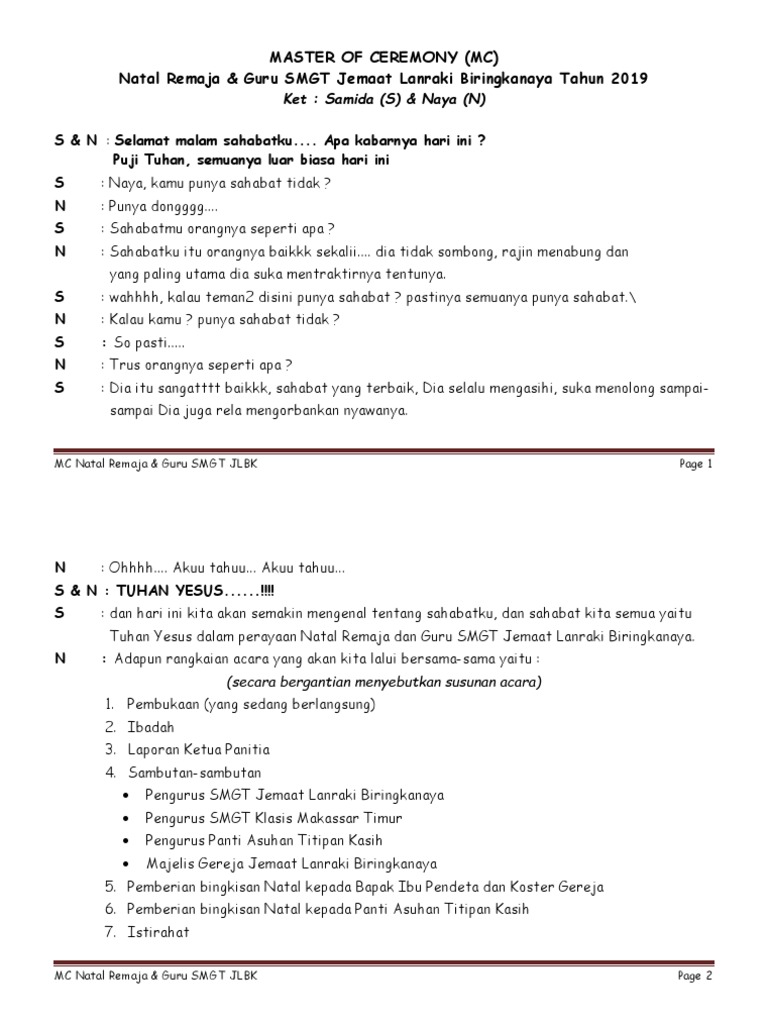 Master Of Ceremony Pdf