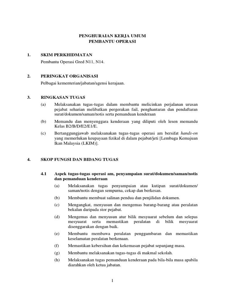 Deskripsi Tugas Pembantu Operasi Soalan Temuduga Pembantu Operasi N11 Soalantemuduga Com Pengembangan Departemen Hris Hubungan Karyawan