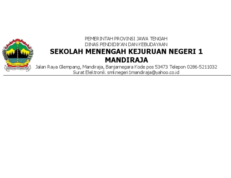 Kop Surat Pemerintah Provinsi Jawa Tengah