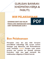 Taklimat Pengurusan Bayaran Perkhidmatan Kerja Fasiliti Pn. Izfarina Ab. Halim