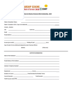 FFC Scholership Form