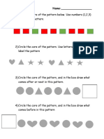 Nov 29 - Patterns Test Assessment Sheet