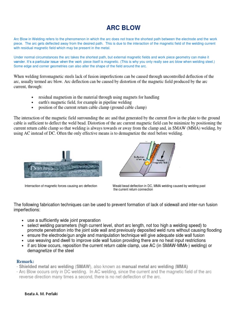 ARC BLOW PDF Version 1 PDF Welding Construction