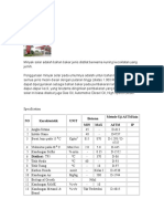 Minyak solar spesifikasi