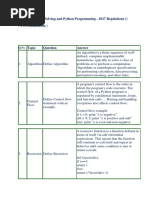 GE8151 Python Programming - Question Bank and Example Programs