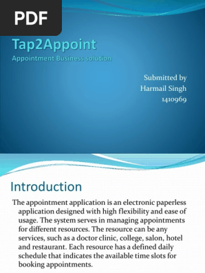 Tap 2 Appointment Project