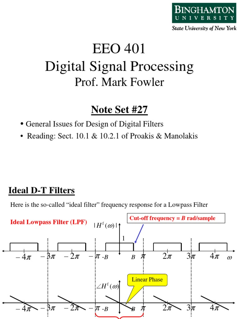 Design Considerations for Digital Filters Achieving Desired Frequency