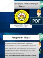 Pemanfaatan Minyak Jelantah Menjadi Biogas