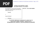 Plaintiffs' Response To Defendant's Objection To Magistrate Order "Deeming" Certain Facts Established and "Striking" Certain Affirmative Defenses