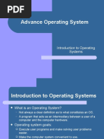 Advance Operating System: Introduction To Operating Systems