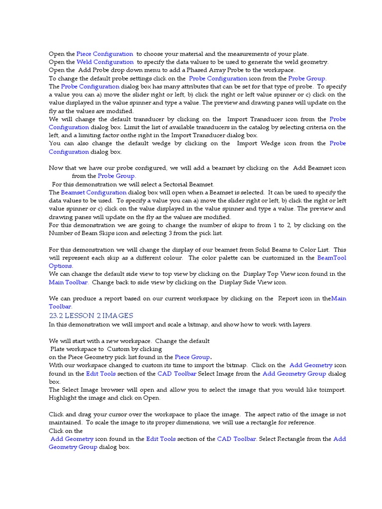 PAUT Beamtool Using Steps | PDF | Icon (Computing) | System Software